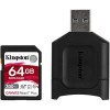Карта памяти Kingston Canvas React Plus SDXC 64GB (с кардридером)