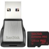 Карта памяти SanDisk Extreme Pro microSDXC 128GB + кардридер [SDSQXPJ-128G-GN6M3]
